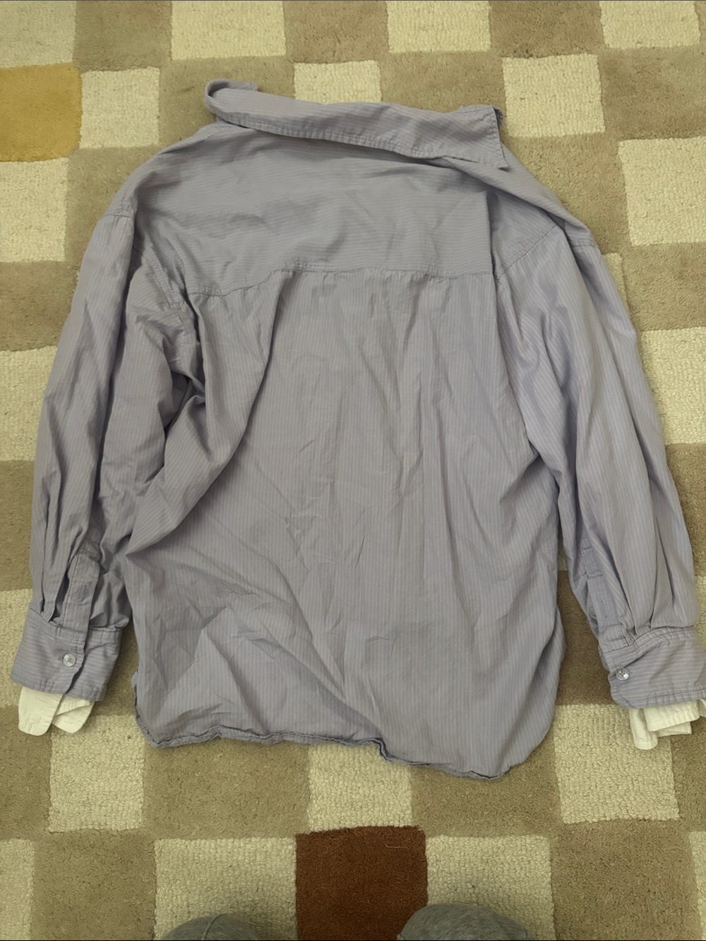 Line & Dot Maxin Shirt in Blue & Coral - Picture 7 of 7